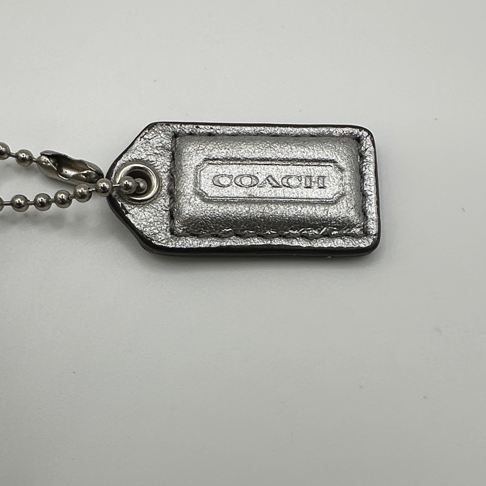 Coach Metallic Silver Kiss Lock Coin Pouch - Picture 8 of 8